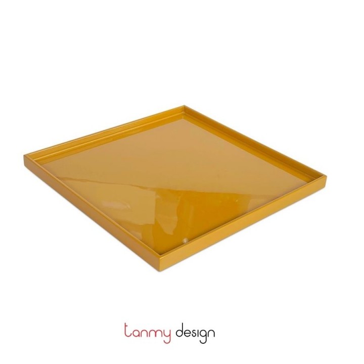 Curry square lacquer tray 21*21*H1cm